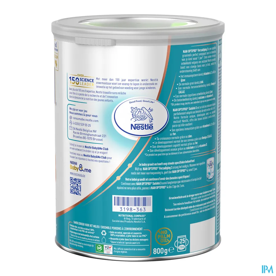 packshot van Nan Verzadiging 3 vanaf 10 maanden Pot 800 g