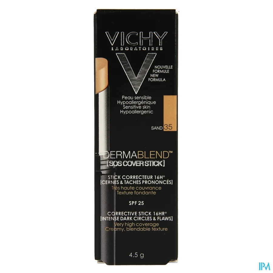 packshot van Vichy Dermablend SOS Cover Stick 35 Sand 4,5 g