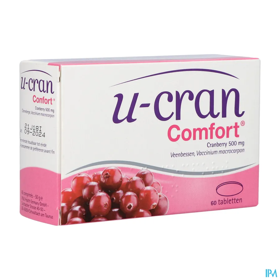 packshot van U-cran Comfort 60 tabletten