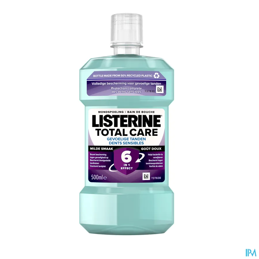 packshot van Listerine - Total Care - Gevoelige Tanden - Mondspoeling 500 ml