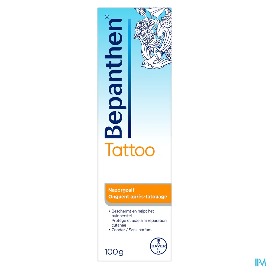 packshot van Bepanthen Tattoo Nazorgzalf 100 g