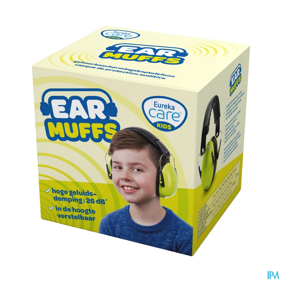 packshot van In Hoogte Verstelbare Gehoorbeschermingskoptelefoon voor Kinderen 'Groen' met Geluidsdemping van 27 dB