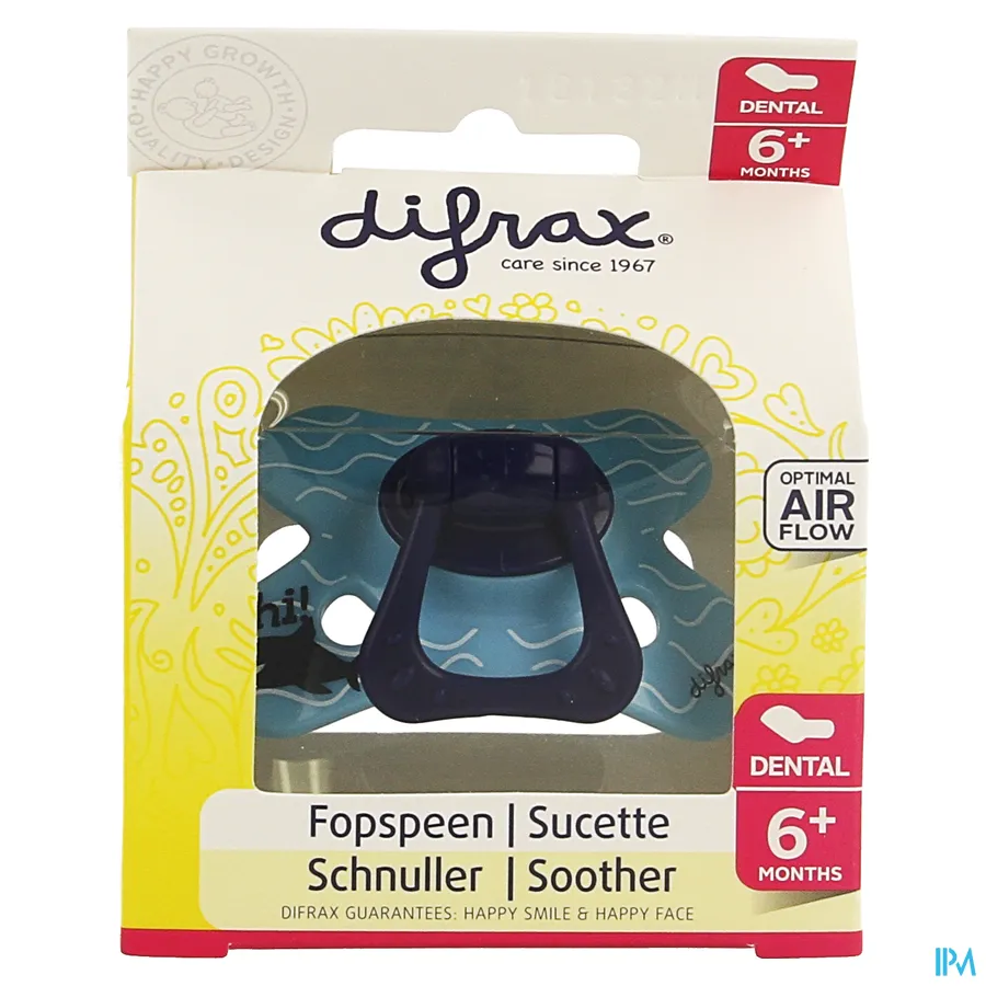 packshot van Difrax Fopspeen Sil Dental Boy +6m