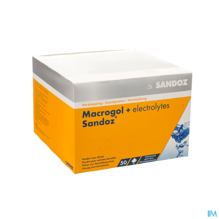 packshot van Macrogol + Elektrolyt Sandoz 50 zakjes
