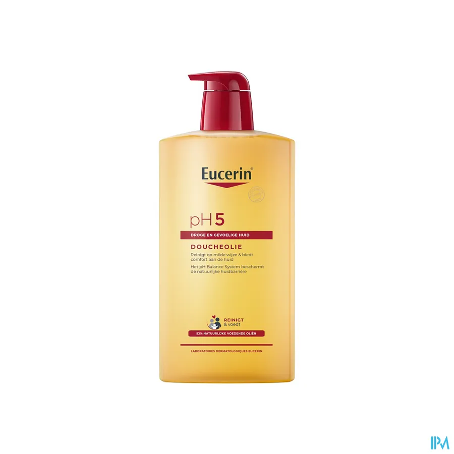 packshot van Eucerin PH5 Doucheolie met pomp 1L