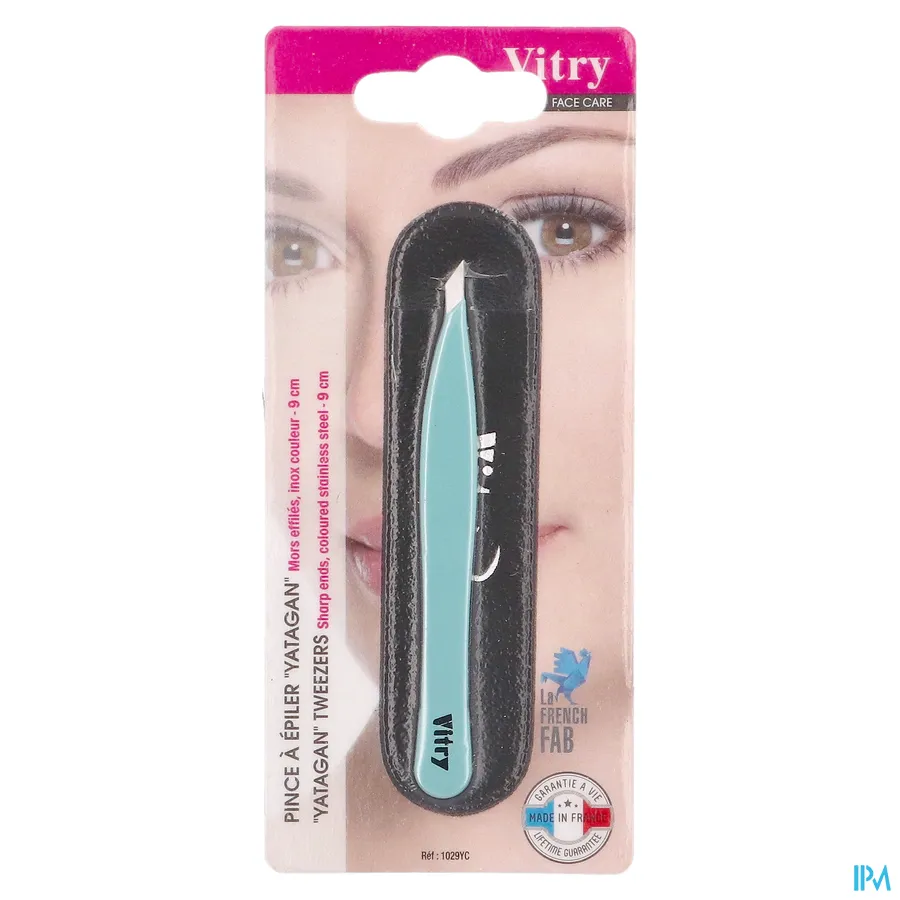packshot van Vitry Epileerpincet met Schuine Ultrafijne Top Gekleurd