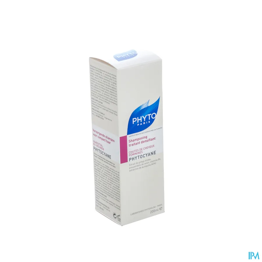 packshot van Phyto Phytocyane Verzorgende Shampoo voor Compact Haar voor Haaruitval bij Vrouwen 200 ml