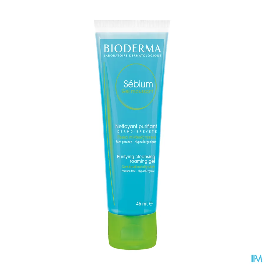 packshot van Bioderma Sebium Schuimende Gel Tube 45 ml