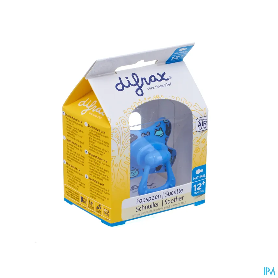 packshot van Difrax Fopspeen Natural 12m+