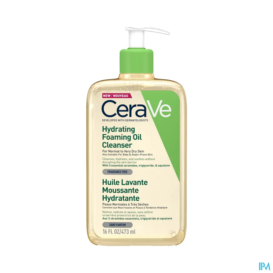 packshot van CeraVe Hydraterende Schuimende Reinigingsolie 473 ml