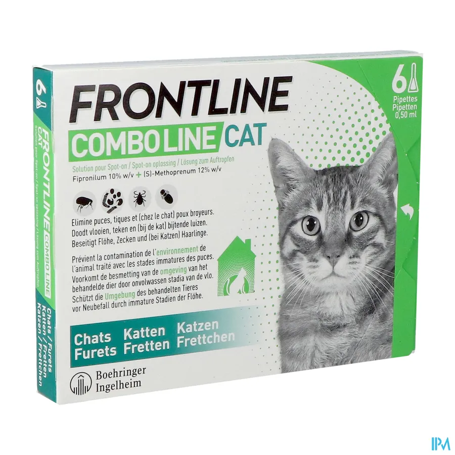 packshot van Frontline ComboLine Kat/Fret 6 x 0,5 ml
