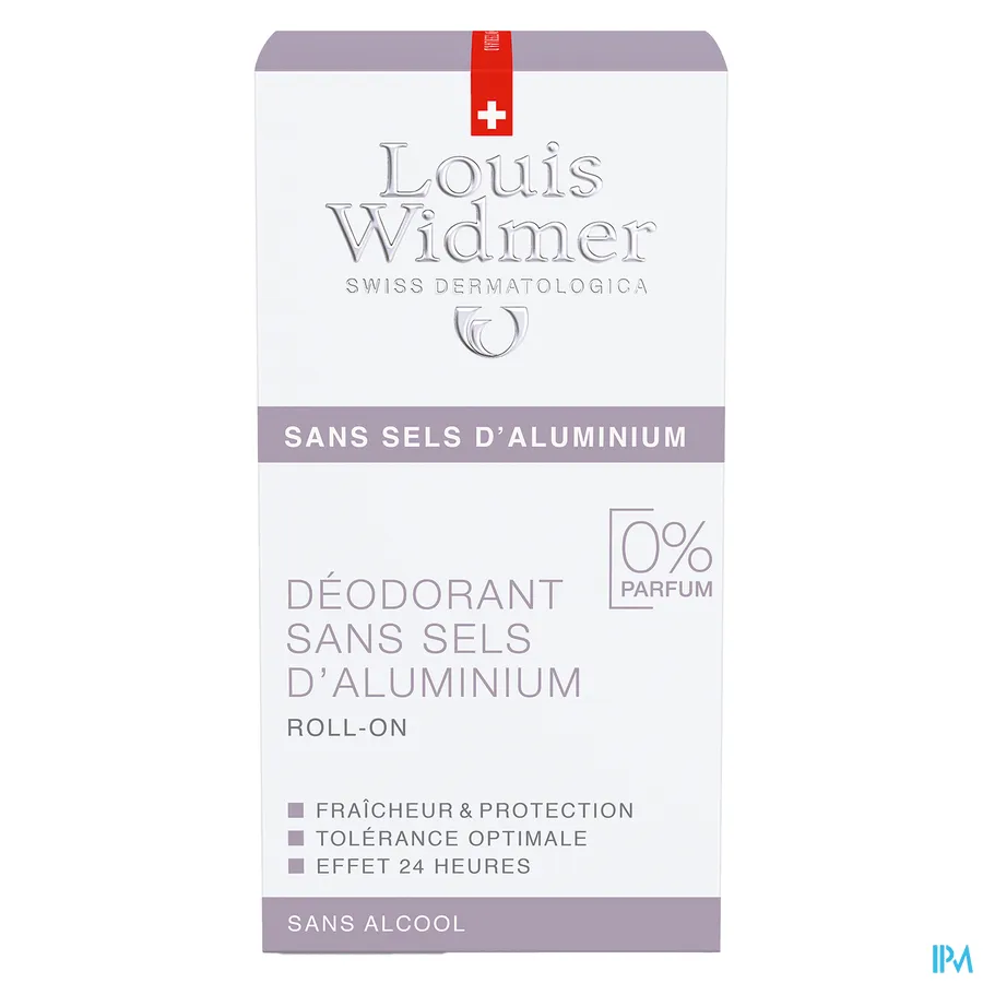packshot van Louis Widmer Deo Roll-on Zonder Aluminium zonder parfum 50ml