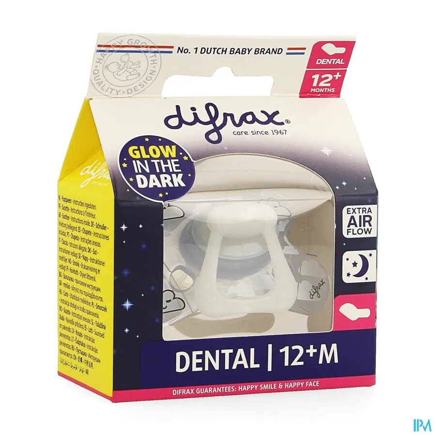 packshot van Difrax Fopspeen Dental +12m Nacht