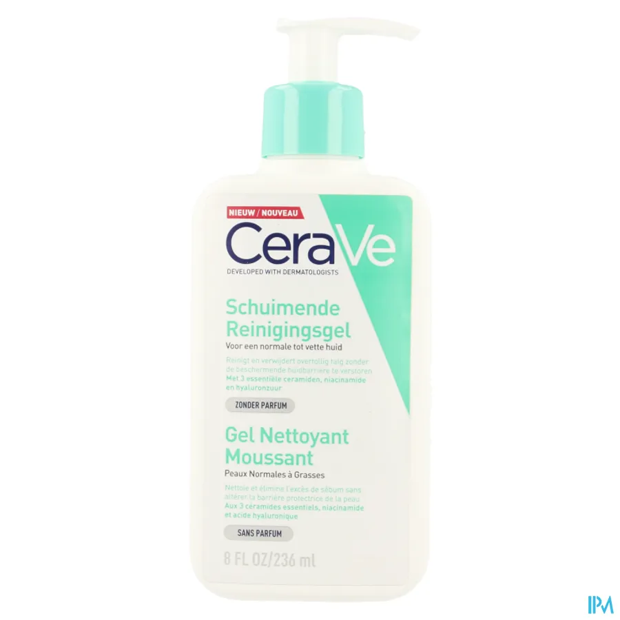 packshot van CeraVe Schuimende Reinigingsgel 236 ml