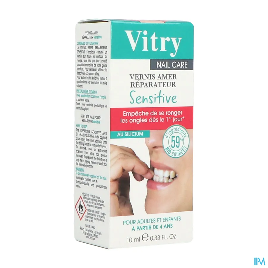 packshot van Vitry Herstellende Anti-Nagelbijt Nagellak met Silicone 10 ml