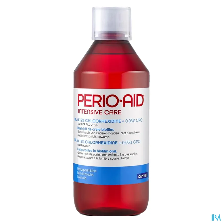 packshot van Perio Aid Intensive Care Mondspoelmiddel met 0,12% Chloorhexidine 500 ml