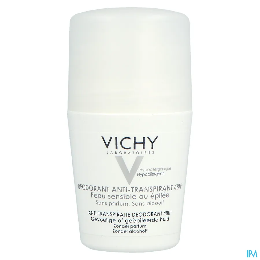 packshot van Vichy Deo Roller 48u Gevoelige Huid 50 ml