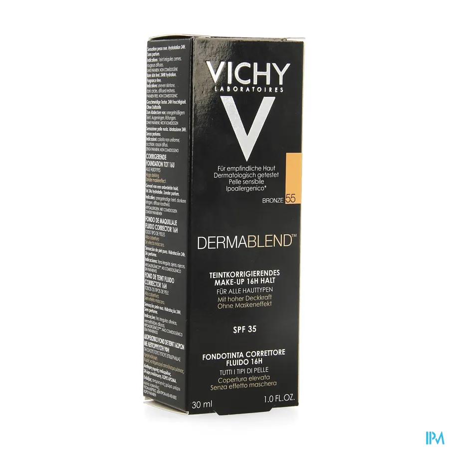 packshot van Vichy Dermablend Fond De Teint Fluide 55 Bronze 30 ml