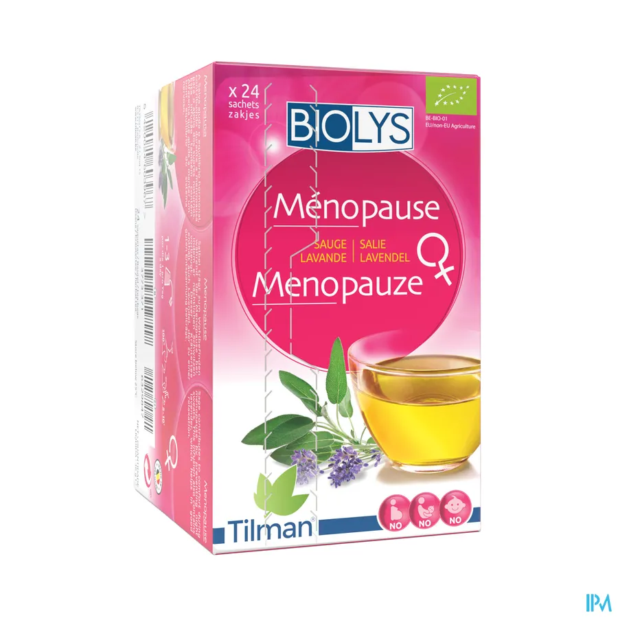 packshot van Tilman Biolys Menopauze Salie-Lavendel 24 zakjes
