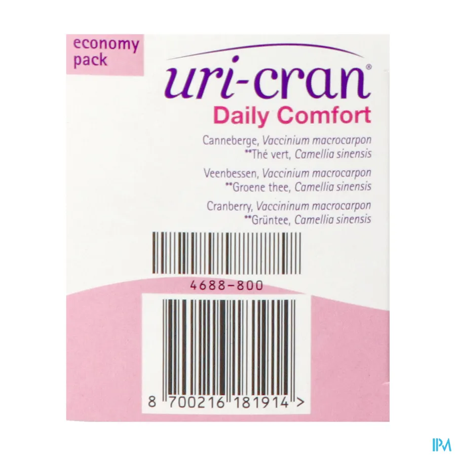 packshot van Uri-Cran Daily Comfort 120 tabletten
