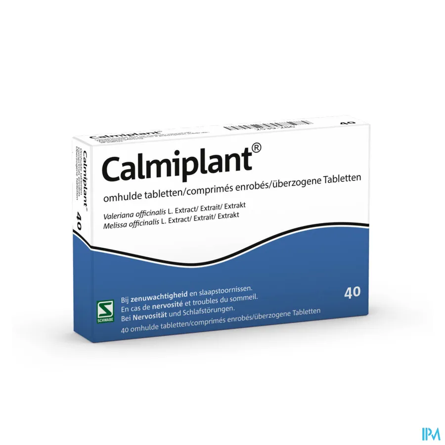packshot van Calmiplant bij Zenuwachtigheid en Slaapstoornissen 40 Tabletten