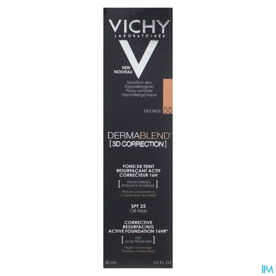 packshot van Vichy Dermablend Correction 3D 55 Bronze 30 ml