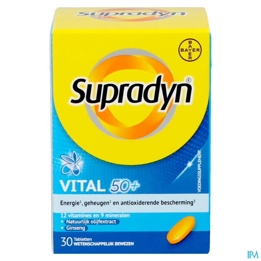 packshot van Supradyn Vital 50+ 30 Tabletten