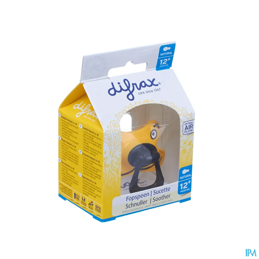 packshot van Difrax Fopspeen Natural 12m+