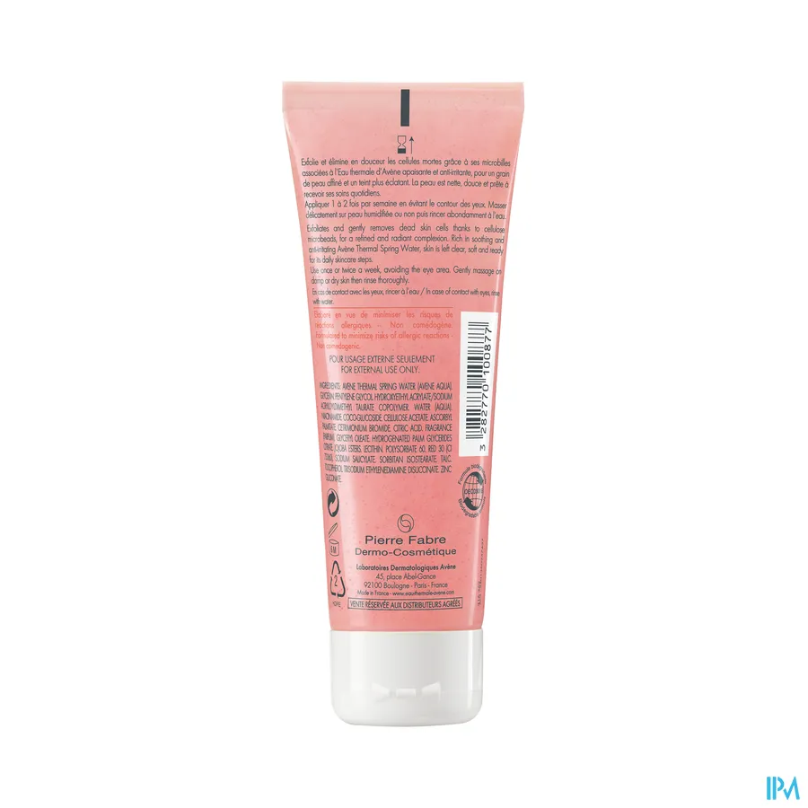 packshot van Avène Milde Gezichtspeeling Gel 75 ml