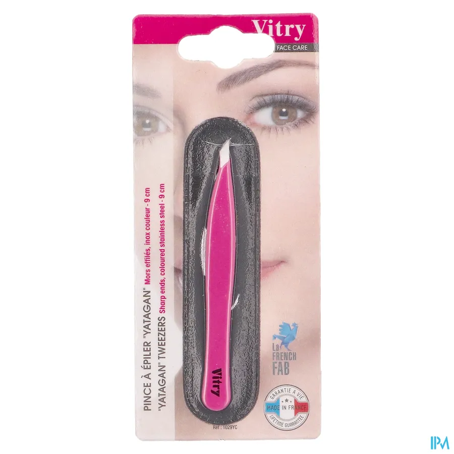 packshot van Vitry Epileerpincet met Schuine Ultrafijne Top Gekleurd